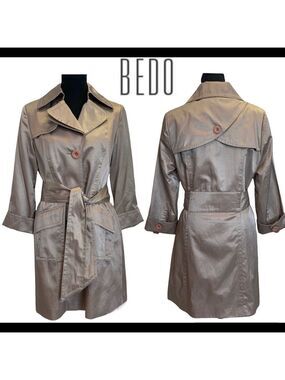Bedo light tan brown trenchcoat size medium